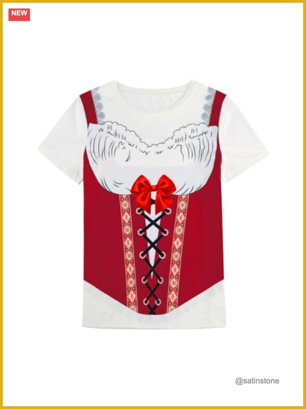 Women's Oktoberfest Graphic Tee Short Sleeve Crew Neck Polyester Party Top